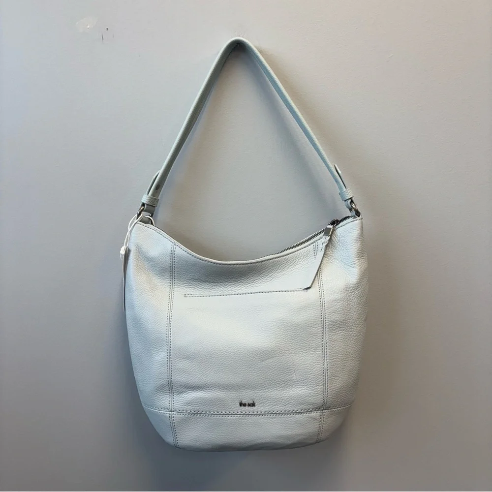 NWT The Sak Sequoia Leather hobo bag Purse (Flaw) Light Blue